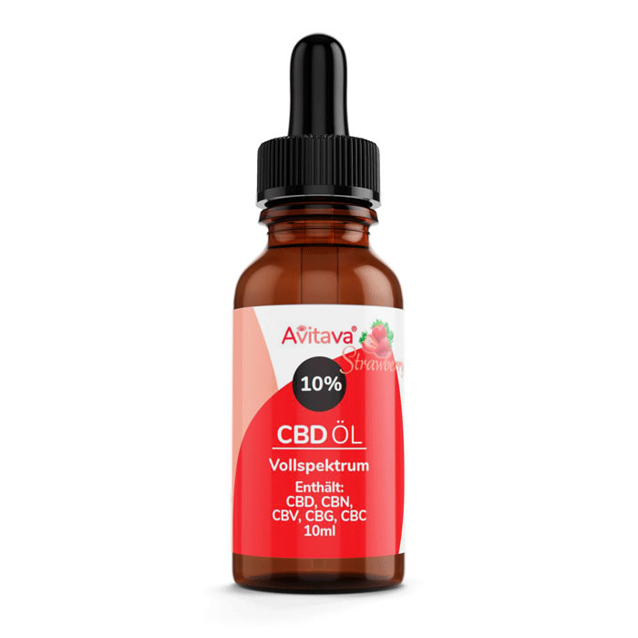 Avitava Erdbeere 10% CBD Öl Avitava Erdbeere 10% CBD Öl