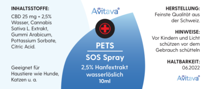 Avitava - CBD SOS-Spray für Tiere