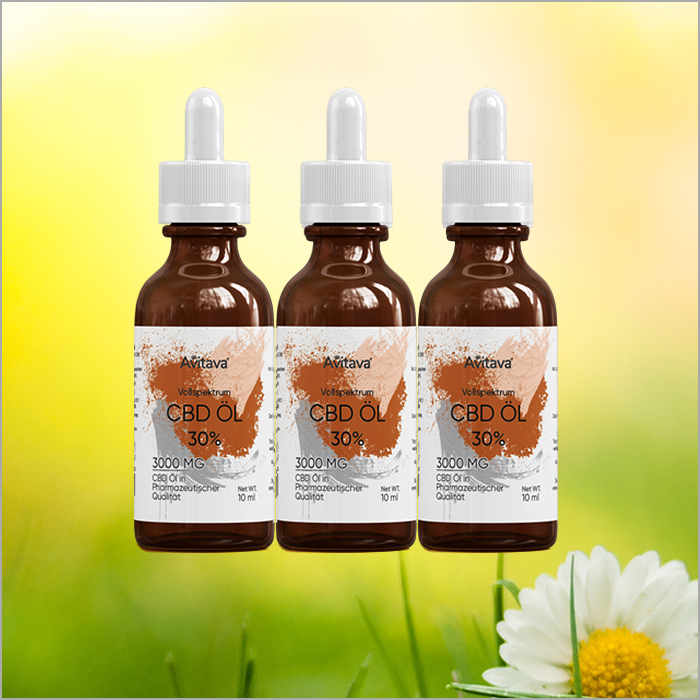 3 x Avitava 30% CBD Öl im Vollspektrum 10 ml