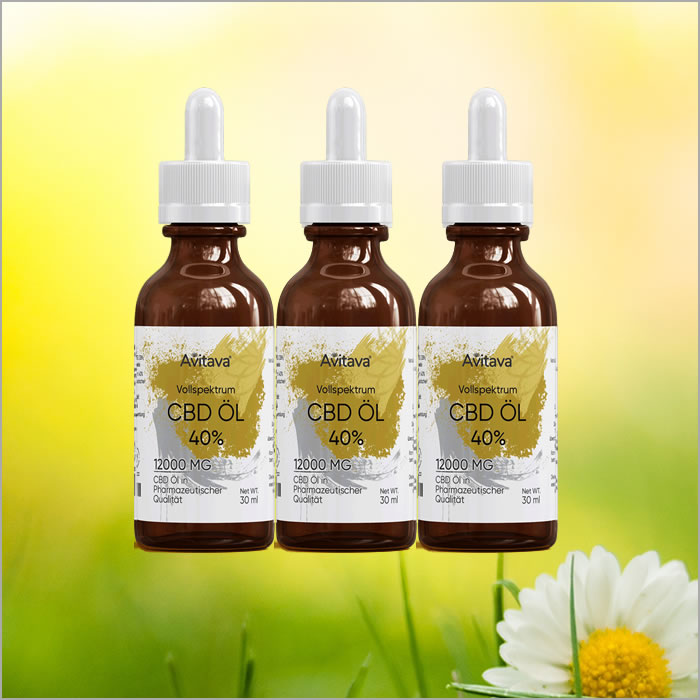 Avitava 3 x 40% Vollspektrum CBD Öl Avitava 3 x 40% Vollspektrum CBD Öl