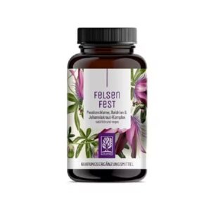 NATURTREU Passionsblume Baldrian Johanniskraut Komplex - Felsenfest 90 Kapseln