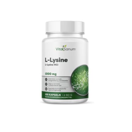 VitaSanum® L-Lysin – 1.000 mg Tagesportion – 100 Kapseln