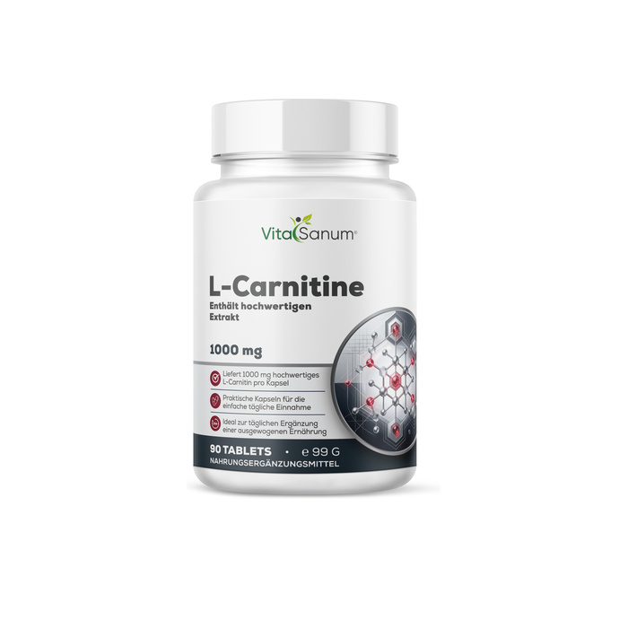 VitaSanum® L-Carnitin – 1 Kapsel Tagesportion mit 1000 mg L-Carnitin VitaSanum® L-Carnitin – 1 Kapsel Tagesportion mit 1000 mg L-Carnitin