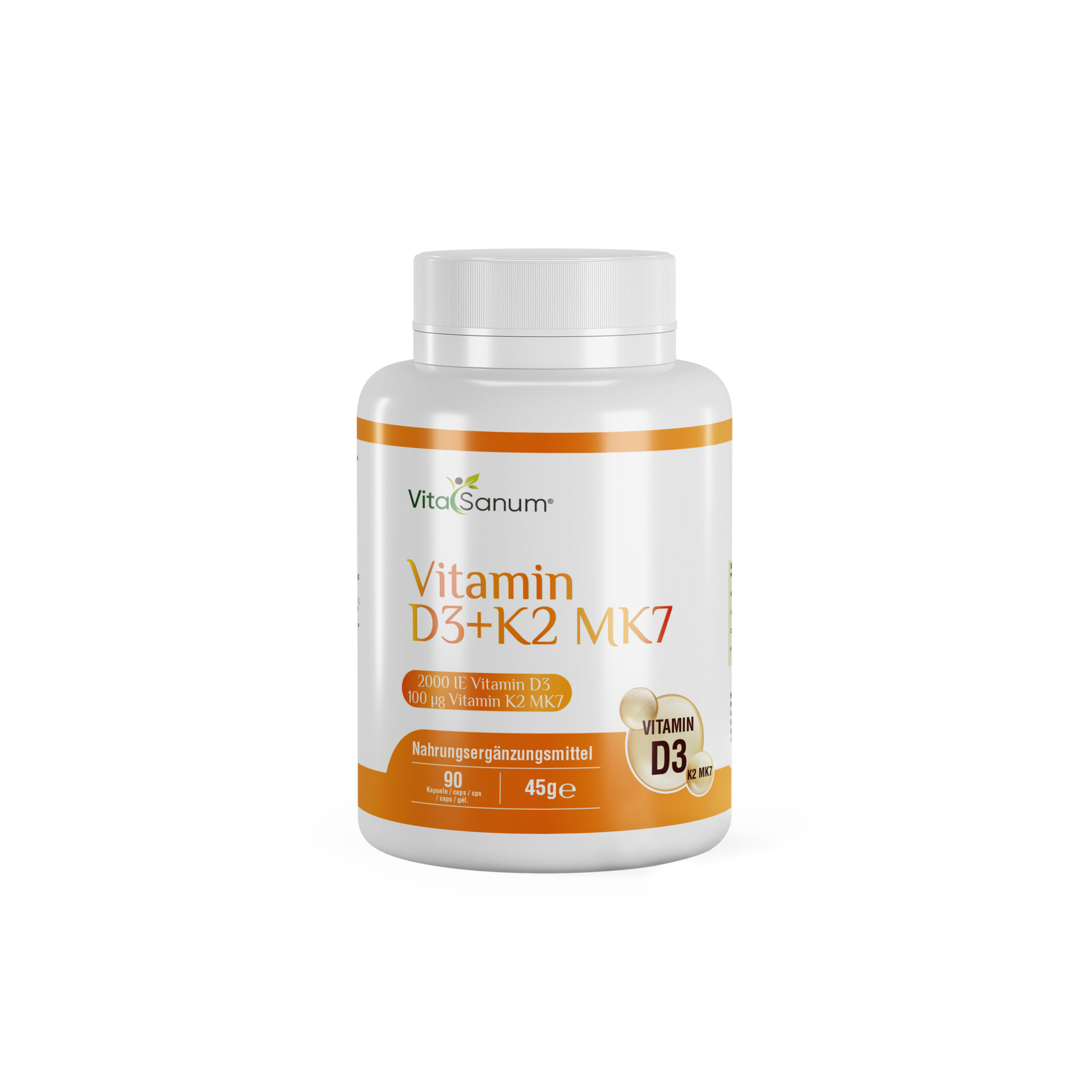 Vitamin D3+K2 MK7 front