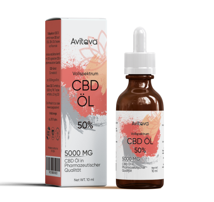 Avitava 50% CBD Öl im Vollspektrum 10 ml