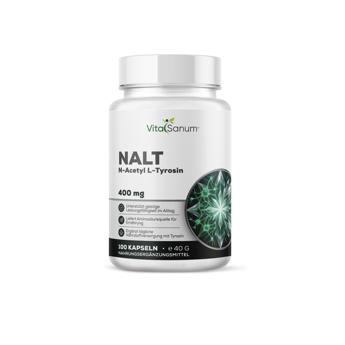 Vita Sanum_NALT_2 VitaSanum® - NALT (N-Acetyl L-Tyrosin) 400 mg 100 Kapseln