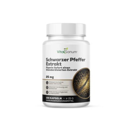 VitaSanum® - Piperin (Piper nigrum) 25 mg 100 Kapseln