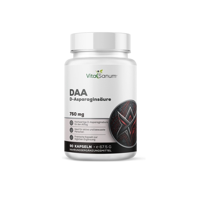 VitaSanum® DAA (D-Asparaginsäure) – 1500 mg Tagesportion – 90 Kapseln VitaSanum® DAA (D-Asparaginsäure) – 1500 mg Tagesportion – 90 Kapseln