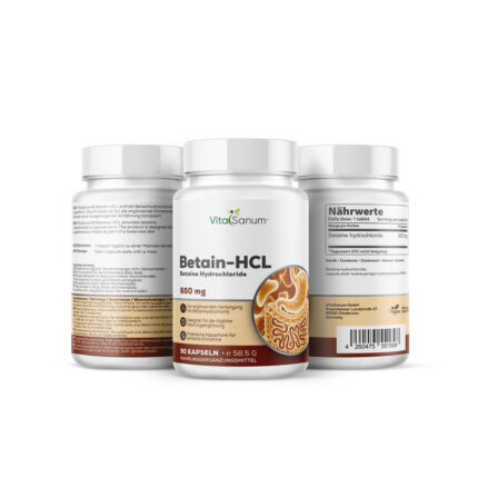 VitaSanum® - Betain-HCL (Betainhydrochlorid) 650 mg 90 Kapseln