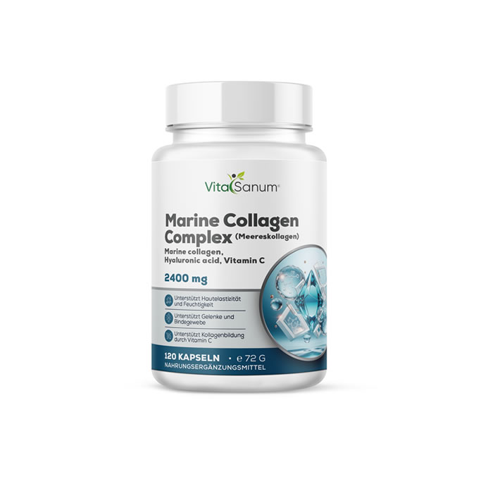 VitaSanum® - Marine Collagen + Hyaluronsäure + Vitamin C 2400 mg 120 Kapseln VitaSanum® - Marine Collagen + Hyaluronsäure + Vitamin C 2400 mg 120 Kapseln