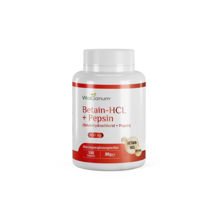 VitaSanum® - Betain-HCL + Pepsin (Betainhydrochlorid + Pepsin) 800 mg 100 Kapseln