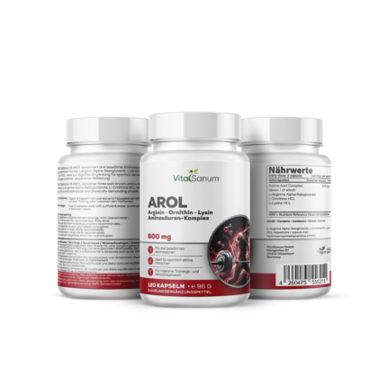 VitaSanum® – AROL (L-Arginin Alpha-Ketoglutarat · L-Ornithin HCl · L-Lysin HCl) – 3000 mg Tagesportion