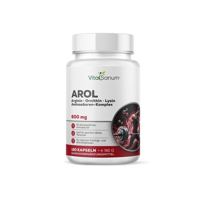 VitaSanum® – AROL (L-Arginin Alpha-Ketoglutarat · L-Ornithin HCl · L-Lysin HCl) – 3000 mg Tagesportion VitaSanum® – AROL (L-Arginin Alpha-Ketoglutarat · L-Ornithin HCl · L-Lysin HCl) – 3000 mg Tagesportion