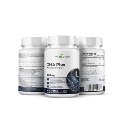 VitaSanum® – ZMA Plus – 800 mg Tagesportion – 60 Kapseln