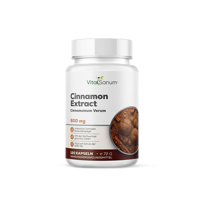 VitaSanum® Echter Zimt (Cinnamomum verum) – 1.200 mg Tagesportion – 120 Kapseln VitaSanum® Echter Zimt (Cinnamomum verum) – 1.200 mg Tagesportion – 120 Kapseln