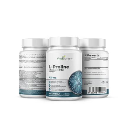 VitaSanum® – L-Prolin – 1000 mg Tagesportion – 100 vegane Kapseln