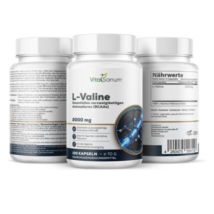 VitaSanum® L-Valin 2000 mg – 4 Kapseln Tagesportion