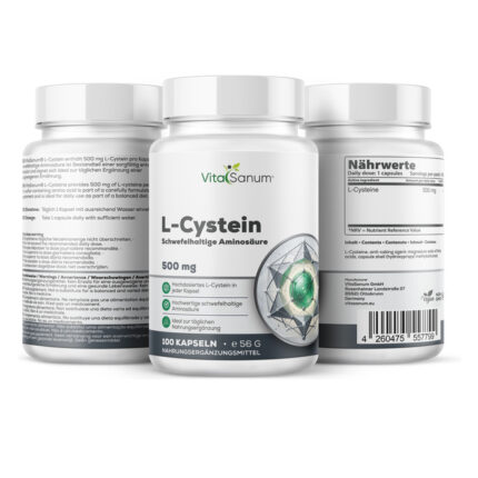 VitaSanum® L-Cystein – 1 Kapsel Tagesportion mit 500 mg L-Cystein