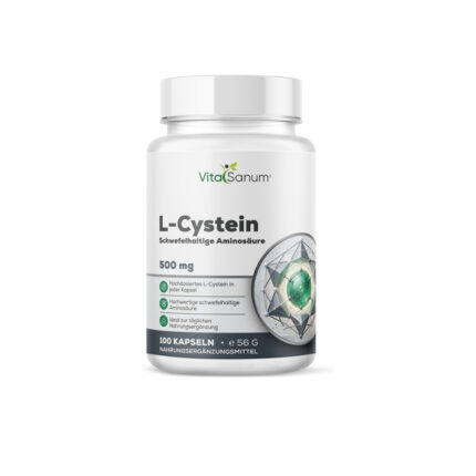 VitaSanum® L-Cystein – 1 Kapsel Tagesportion mit 500 mg L-Cystein