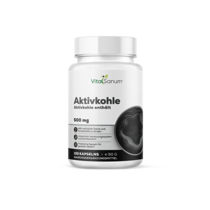 VitaSanum® Aktivkohle 500 mg – 100 Kapseln