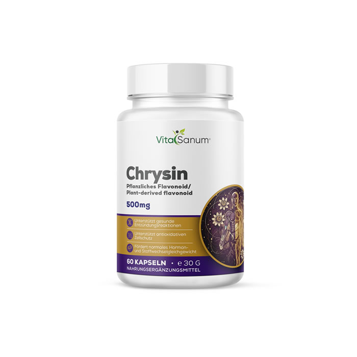 VitaSanum®- Chrysin (5,7-Dihydroxyflavon) 500 mg 60 Kapseln VitaSanum®- Chrysin (5,7-Dihydroxyflavon) 500 mg 60 Kapseln