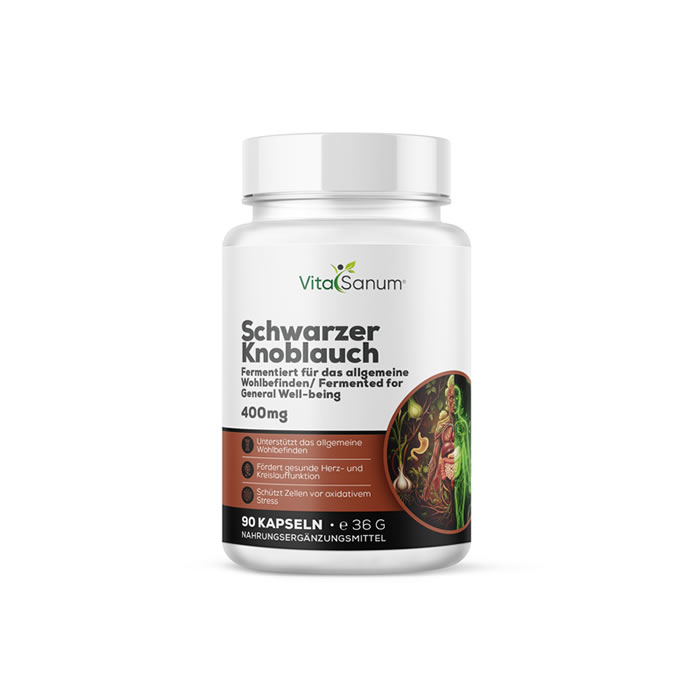 VitaSanum®- Schwarzer Knoblauch (Allium Sativum L.) 400 mg 90 Kapseln VitaSanum®- Schwarzer Knoblauch (Allium Sativum L.) 400 mg 90 Kapseln