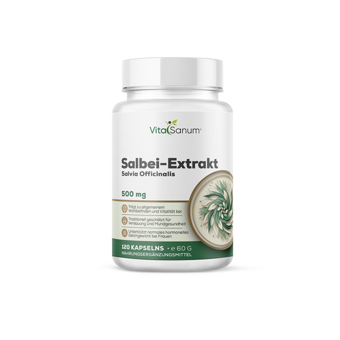 VitaSanum® Salbei-Extrakt 500 mg (Salvia officinalis) VitaSanum® Salbei-Extrakt 500 mg (Salvia officinalis)