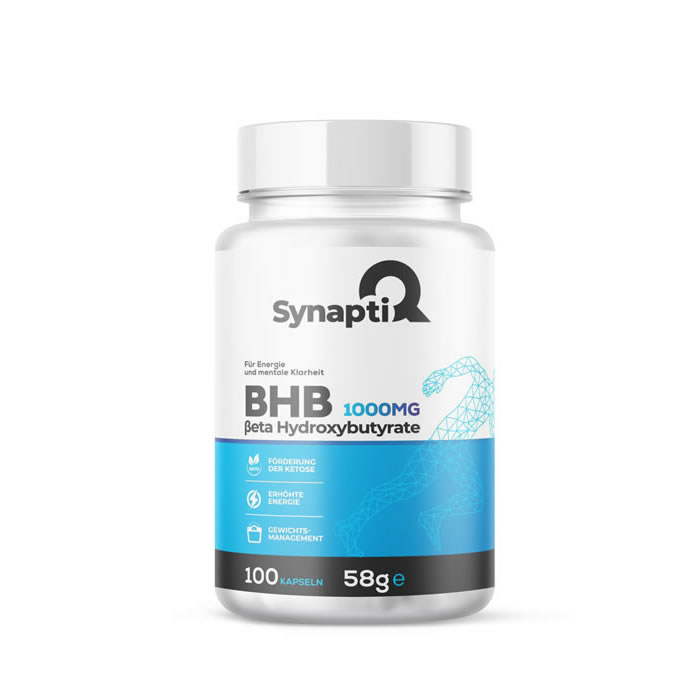 SynaptiQ® - BHB – Unterstützung für Energie und Ketose 1000 mg 100 Kapseln SynaptiQ® - BHB – Unterstützung für Energie und Ketose 1000 mg 100 Kapseln