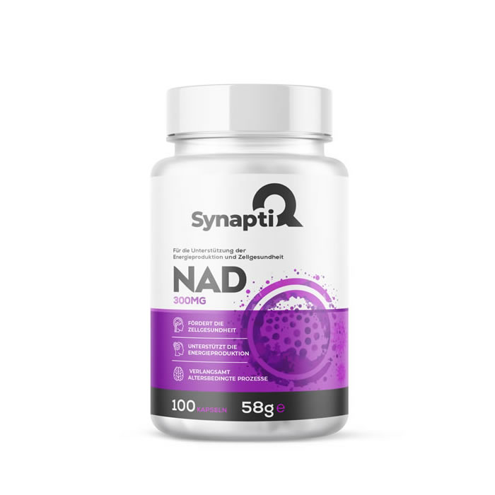 SynaptiQ® - NAD – Unterstützung der Energieproduktion und Zellgesundheit 300 mg SynaptiQ® - NAD – Unterstützung der Energieproduktion und Zellgesundheit 300 mg