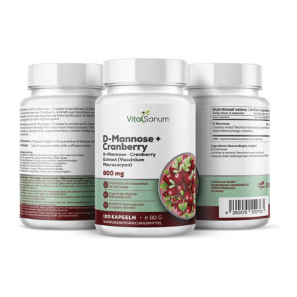 VitaSanum®- D-Mannose + Cranberry 800 mg 100 Kapseln