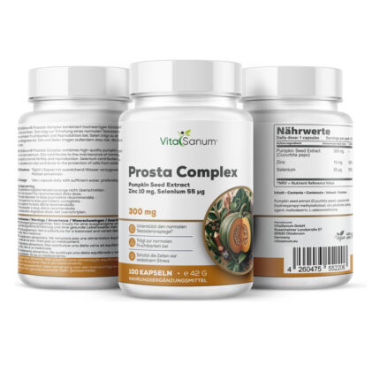 VitaSanum® Prostata-Komplex – 1 Kapsel Tagesportion mit Kürbiskernextrakt, Zink & Selen