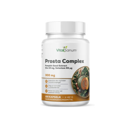 VitaSanum® Prostata-Komplex – 1 Kapsel Tagesportion mit Kürbiskernextrakt, Zink & Selen