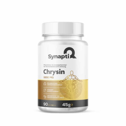 SynaptiQ® Chrysin – Hochwertiges Pflanzenflavonoid zur täglichen Ergänzung 2x500 mg 90 Kapseln