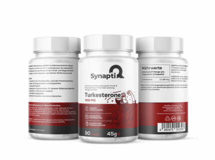 SynaptiQ® Turkesteron – Hochwertiger Pflanzenextrakt zur täglichen Ergänzung 2x250 mg 90 Kapseln