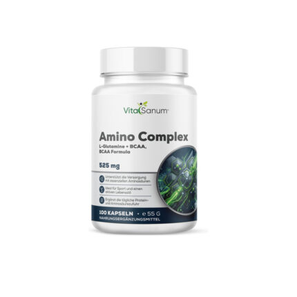 Nährwerte / Aktive Inhaltsstoffe Tagesportion: 2 Kapseln Portionen pro Packung: 50 Nettofüllmenge: ℮ 55 g Inhaltsstoff Pro Tagesportion % NRV* L-Glutamin 500 mg – L-Leucin 250 mg – L-Isoleucin 150 mg – L-Valin 150 mg – *NRV = Nährstoffbezugswert gemäß LMIV.