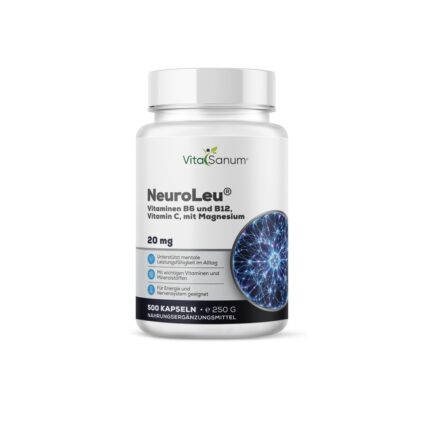 VitaSanum® NeuroLeu® – L-Leucin-Acetat – 600 mg Tagesportion – 500 vegane Kapseln