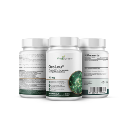 VitaSanum® OroLeu® – L-Leucin-Orotat – 600 mg Tagesportion – 90 vegane Kapseln