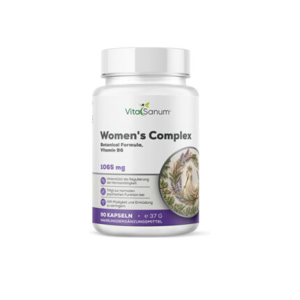 VitaSanum® Women's Complex – 3 Kapseln Tagesportion mit Salbei, Brennnessel, Melisse & B-Vitaminen – 90 Kapseln