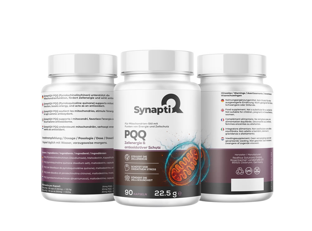 SynaptiQ®- PQQ – Zellenergie & antioxidativer Schutz SynaptiQ®- PQQ – Zellenergie & antioxidativer Schutz