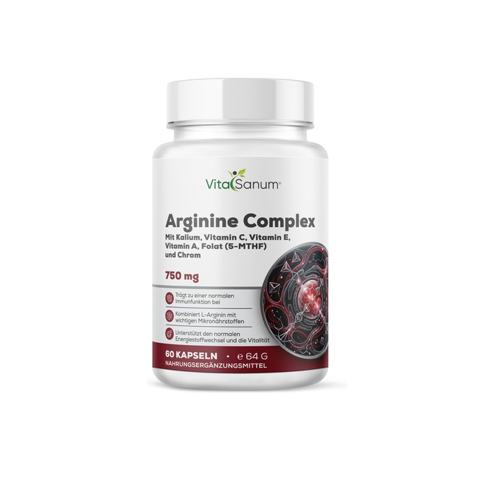 VitaSanum_Arginine Complex_2 VitaSanum® Arginine Complex – 1900 mg L-Arginin Tagesportion – 60 Kapseln
