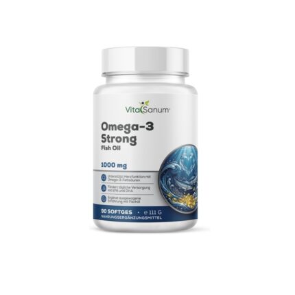 VitaSanum® Omega 3 STRONG – 1000 mg Fischöl Tagesportion – 90 Softgelkapseln