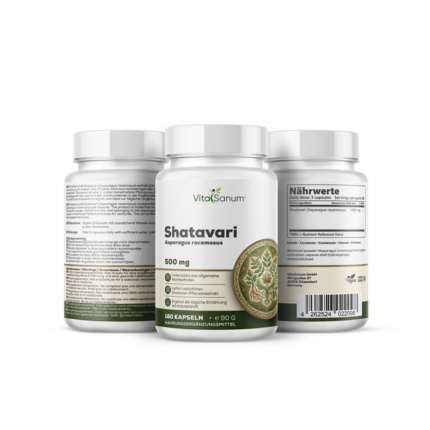 VitaSanum® Shatavari (Asparagus racemosus) – 1500 mg Tagesportion – 180 Kapseln