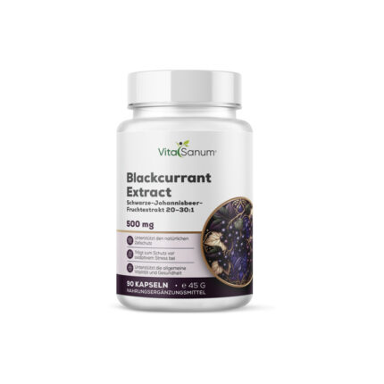 VitaSanum® Schwarze-Johannisbeer-Fruchtextrakt 20–30:1 500 mg pro Tagesportion
